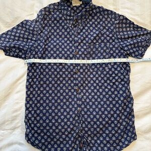 Faherty Navy Men's Shirt short sleeve